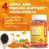 Turmeric Curcumin Gummies 500mg for Adults, with Black Pepper, Ginger Root, Vitamine C, Low Sugar Fruit Gummies, Orange Flavor - 120 Gummies...