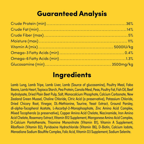 RawMix50 Freeze-Dried Raw Grass-Fed Lamb Recipe Dog Food, Protein Rich, Includes Kibble, Non-GMO, No Wheat or Corn, 12 oz...