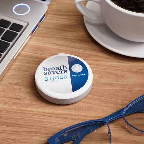 BREATH SAVERS Peppermint Flavored Sugar Free Breath Mints Tins, 1.27 oz (8 Count)...