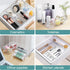WOWBOX 6 PCS Clear Plastic Drawer Organizer Set, Desk Drawer Divider Organizers and Storage Bins for Makeup, Jewelry, Gadgets for Kitchen, Bedroom...
