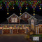 DBFAIRY Christmas Star Net Lights 196LED 13.1Ft(L) x1.9Ft(H) LED Fairy Net Lights Mains Powered Waterproof Outdoor Net Lights with Timer for Balco...