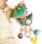 TUMAMA Baby Toys for 3 6 9 12 Months, Dinosaur Hanging Rattle Toys Crinkle Squeaky Sensory Toys with Mirror, Bell, Car Seat Stroller Mobile Toys f...