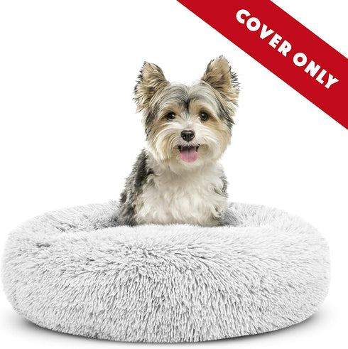 Replacement Cover Only for The Dog’s Bed Sound Sleep Donut Dog Bed Spare Cover, Small Ice White Plush...