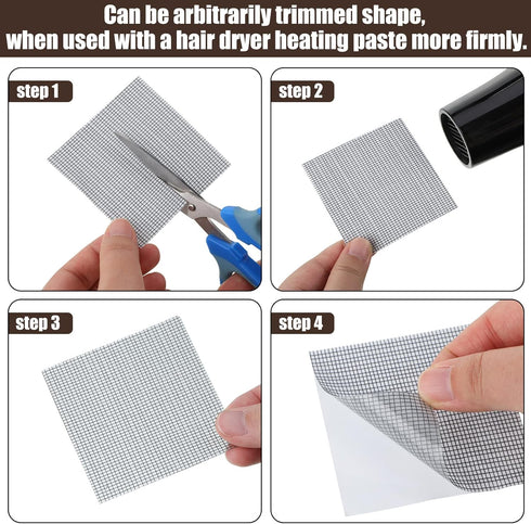 16 Pcs Window Screen Repair Kit Screen Repair Tape Self Adhesive Screen Repair Patch Fiberglass Replacement Screens for Windows Doors Tent Net to ...