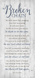 DEXSA Broken Chain Wood Plaque - Made in the USA - 5.5"x12" - Classy Frame Wall Hanging Decoration | We little knew that morning that God was goin...