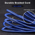 Fast Charger Cable for Motorola One Action/Macro/Vision/Zoom/Hyper/Power/Fusion+/5G Ace UW, (2Pack, 6.6Ft) Nylon Braided Charging Cord for Moto G5...