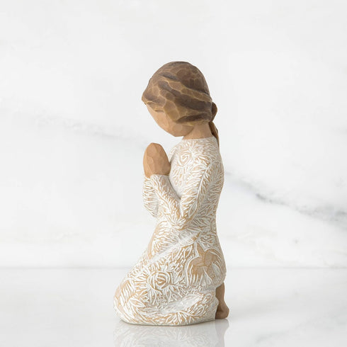 Willow Tree Prayer of Peace (Lighter Skin), Seeking The Quiet Within, Expresses Sympathy, Comfort, Remembrance, Healing, Sculpted Hand-Painted Fig...
