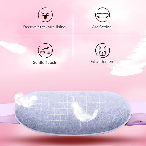 Portable Cordless Heating Pad, Heating Pad for Back Pain with 3 Heat Levels & 3 Vibration Massage Modes, Portable Electric Fast Heating Belly Wrap...