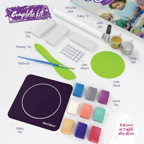 Craft 'n Clay - Jewelry Dish Making Kit for Kids Ages 8-14 Year Old - Best DIY Arts & Crafts Kits Easter Gifts - Creative Toys for Preteen & Teena...