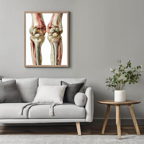 Posterizer 1 pcs-artistic illustration of the human knee 2-Teachers & Classrooms-Abstract & Modern Art-School and classroom art- unframed wall art...