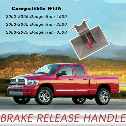 Parking Brake Release Handle (Taupe) Compatible with 2002-2005 Dodge Ram 1500 2500 3500 Replaces WL85WL5AB...