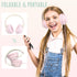 rockpapa L22 Wired Headphones for Kids Girls Boys Women with Microphone, Foldable Stereo 3.5mm Corded Headphones for School Classroom Chromebooks ...