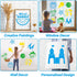 36pcs Summer Beach Drawing Stencils for Kids 8 Inch Sidewalk Chalk Stencils Painting Large Washable Reusable Tropical Palm Tree Themed Primary Sha...
