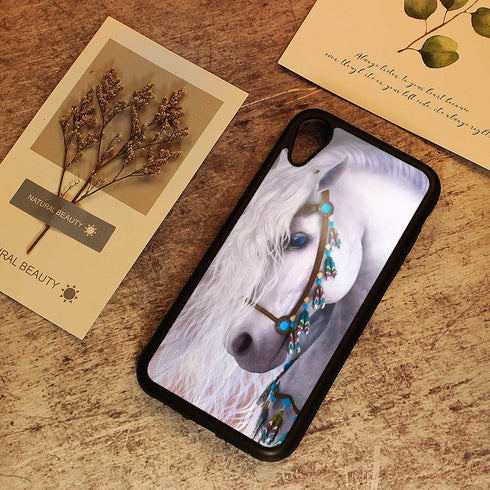 for iPhone Xs MAX, Art Design Soft Back Case Phone Cover, HOT12320 White Horse Princess 12320...