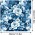 Blue Rose Scrapbook Paper Pad,24 Pcs Blue Rose Pattern Double-Sided Decopodge Paper,Cardstock Paper for Scrapbooking DIY Decorative Background Car...