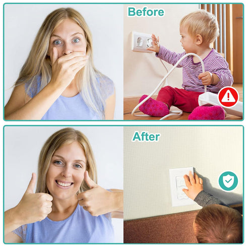 Outlet Covers Babepai 38-Pack White Baby Proof Electrical Protector Safety Improved Baby Safety Plug Covers...