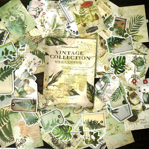200 Pcs Vintage Ephemera Bundle Junk Journal Kit Scrapbook Supplies Paper Sticker Material Pack Scrapbooking Kit for Art Journaling Bullet Journal...