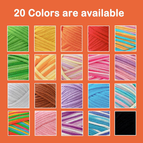 Beginner Easy Yarn for Crocheting and Knitting;120yas/3.5oz; Soft Cotton Blend Yarn for Beginner with Easy-to-See Stitches; Weight Medium #4;Yarn ...
