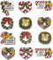 Design Works Crafts, 2-1/2" x 3" Each Cross Stitch Ornament Kit, Christmas Wreaths...