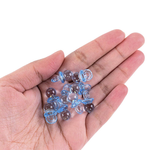 Super Z Outlet Mini Acrylic Baby Pacifiers for Baby Shower Decorations, Table Scatter, Party Favors, Games & Activities - 144 Pieces(Blue)...