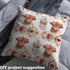 Feelyou Cute Highland Cow Fabric by The Yard 1 Yard Cartoon Animal Decorative Waterproof Outdoor Fabric Flower Floral Print Upholstery Fabric for ...