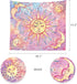 Ohjijinn Pastel Pink Burning Sun Tapestry - Mystic Celestial Sun and Moon with Stars - Psychedelic Hippy Tie Dye Wall Hanging for Party Home Decor...