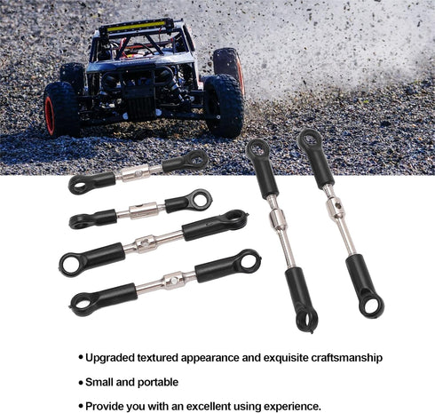 Pssopp RC Tie Rods Set RC Tie Link Servo Link Rod RC Tie Rod Bar RC Tie Link Rods Set for WLtoys 144001 144002 124018 124019 124017 124016 Remote ...