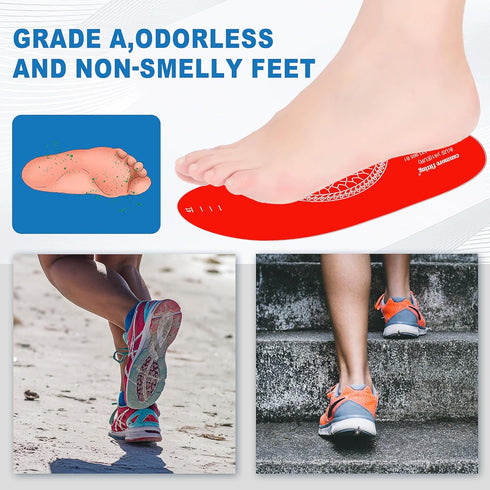 Silicone Self-Adhesive Insoles Sticker for Universal Sneakers 0.5MM Relieve Plantar Fasciitis Keep Shoes Dry and Comfortable,Anti Odor,Resistant(S...