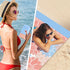 Beach Blanket Sandproof Extra Large Beach Mat Adults Waterproof Quick Drying Sand Free Mat Made by Premium Polyester with 4 Stakes & 4 Corner Pock...