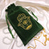 ARTSY CRAFTS 6x9" Hamsa Hand Velvet Jewelry Pouch Gift Bags, Fatima Hand Evil Eye Velvet Drawstring Oracle Tarot Card Rune bags Dice Bag (Moss Gre...