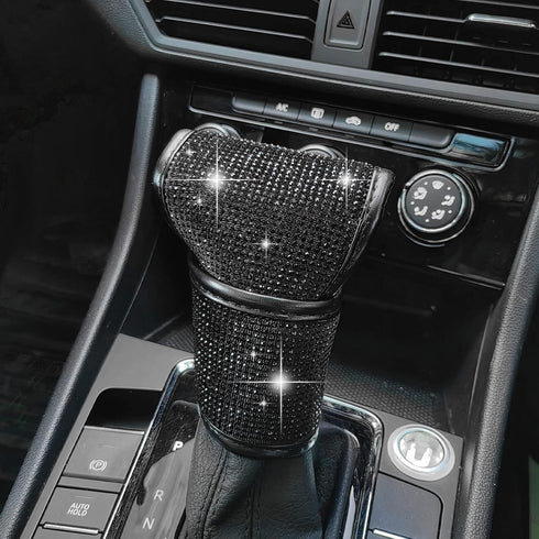 Bling Bling Auto Shift Gear Cover, Auto Shift Gear Cover, Luster Crystal Car Knob Gear Stick Protector, Car Knob Gear Stick Protector,Universal Ve...