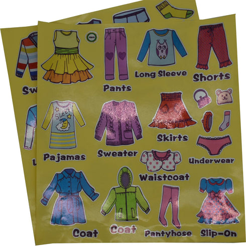 Maydahui 2 Sheets?31 Count? Dresser Clothing Decals 11 inch Boys Girls Clothing Sort Wall Sticker Removable Clothes Classification Label for Wardr...
