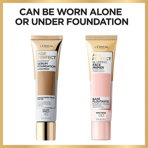 L'Oreal Paris Age Perfect Face Blurring Primer Infused with Caring Serum Smoothes Liners and Pores...