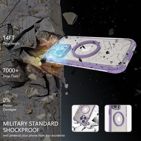 Magnetic Waterproof Case for iPhone 15 Pro Max ,Shockproof Heavy Duty Protection case ,Full Body Phone Case with Built-in Screen Protector/Wireles...