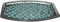 nu steel Sea Foam Amenity Tray in Aqua Blue/Silver Glass Mosaic/ Stainless Steel for Bathrooms & Vanity Spaces...