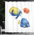 Ambesonne Fish Shower Curtain, Tropical Aquarium Life Discus Fish and Goldfish in Different Patterns, Cloth Fabric Bathroom Decor Set with Hooks, ...