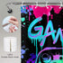 Boys Gamer Shower Curtain Kids Gaming Cool Video Game Teal Neon Controller Bathroom Decor Colorful Graffiti Gamepad Teen Men Unique Cool 72Wx72H B...