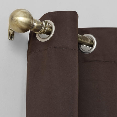 Sun Zero Soho Blackout Energy Efficient Grommet Curtain Single Panel, 54" x 95", Chocolate Brown...