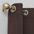 Sun Zero Soho Blackout Energy Efficient Grommet Curtain Single Panel, 54" x 95", Chocolate Brown...