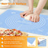 Silicone Pastry Mat for Baking, Dough Rolling Mat Non Stick Dough Mat with Measurement Baking Mat, Kitchen Counter Mat for Pie, Crust, Pizza, Cook...