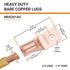 SELTERM 10pcs 2/0 AWG - 1/4" Stud - Battery Lugs, Heavy Duty Wire Lugs, Ring Terminals, Battery Cable Ends,00 Gauge Terminals, UL Bare Copper Eyel...