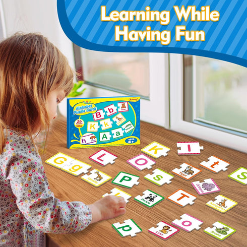 Alphabet Puzzle Cards,ABC puzzle,Alphabet Learning Toys,ABC Learning for Toddlers Kids,Matching Letter Game,Preschool Learning Activities,Kinderga...