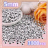 3000Pcs 5mm Resin Rhinestones with 3Pcs 10ml B7000 Jewelry Glue for Crafting, Silver Large Amount Flatback Gems, Bedazzling Crystal Bulk for DIY C...