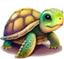Fabric Panel 8"x8" Turtle 100% Cotton Quilting Panel Square AM14678...