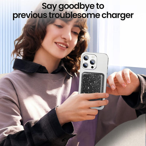 Mag-Safe Portable Charger,10000mAh Mag-Safe Battery Pack for Apple,Mag-Safe Power Bank Compatible with Magsafe and QI,Magnetic Portable Charger fo...