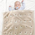 100% Cotton Baby Blanket Knit Soft Cozy Swaddle Receiving Blankets Toddler Infant blanket with Lovely Elephant for Newborn Boy Girls - Camel, 90 x...