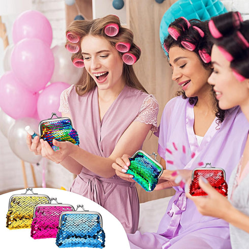 Frienda Sequin Coin Purses Reversible Sequin Mini Wallets Pouches Colorful Sequins Bags for Women Party Favor...