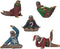 Yoga Sloth Figurines in Ugly Christmas Sweaters 3" - Polyresin Mini Statue for X-mas Home Decoration, Secret Santa White Elephant Gift Exchange...