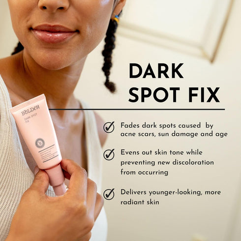Bolden Dark Spot Fix | Advanced Facial Dark Spot Corrector & Hyperpigmentation Correcting Serum | Ideal for Melanin Rich Skin | 1.0 Fl Oz...