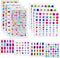 Self Adhesive Rhinestones, Cridoz 735Pcs Craft Gems Self Adhesive Jewels Stickers Crystal Jewels and Gems for Crafts (12 Sheets Assorted Shapes an...